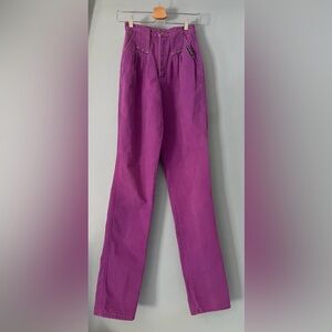 Vtg 80s 90s Rocky Mountain Bareback Western Purple Denim Jeans 27/5 inseam 36